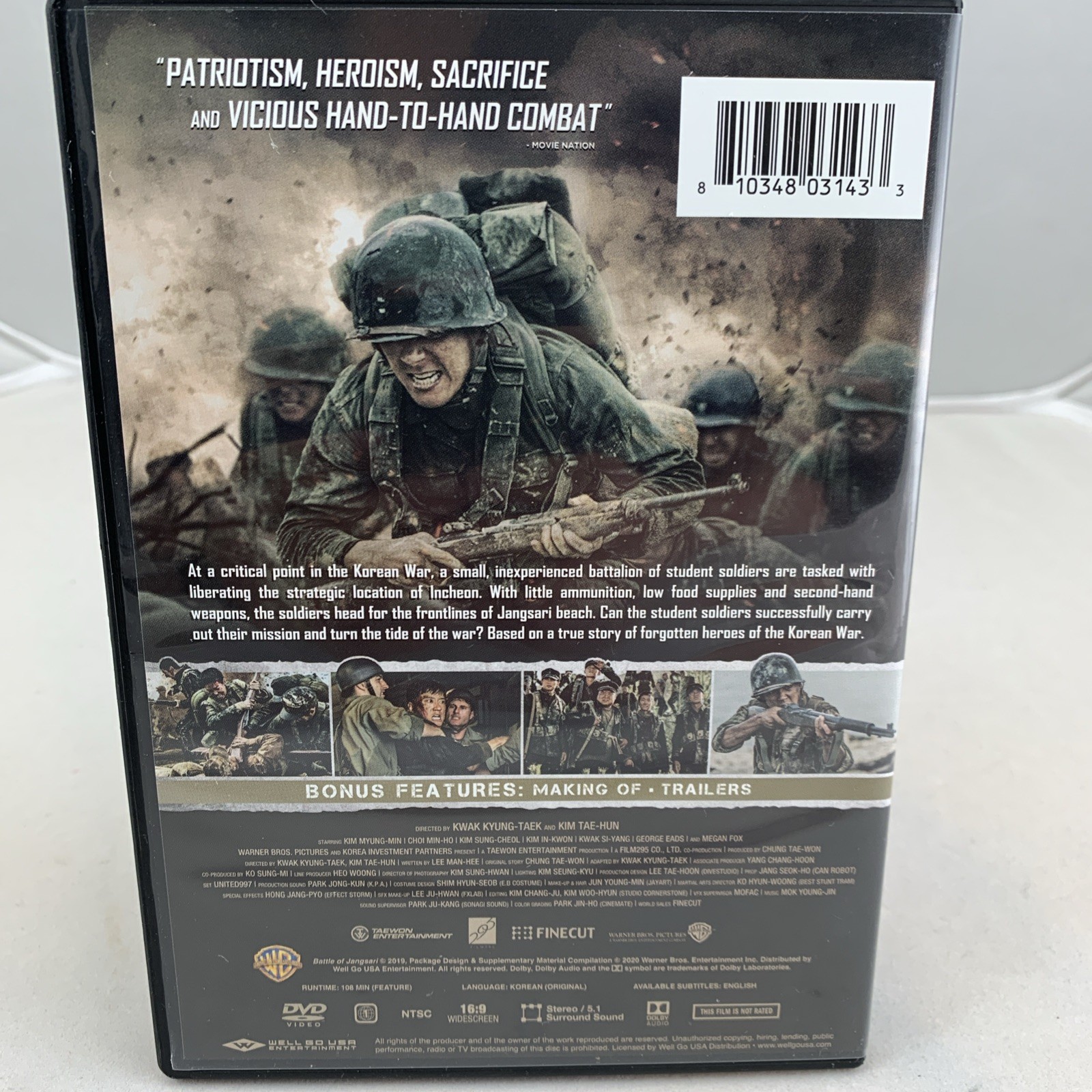 The Battle of Jangsari (DVD 2020 ) Kim Myung-Min-Megan Fox-George Eads War Movie