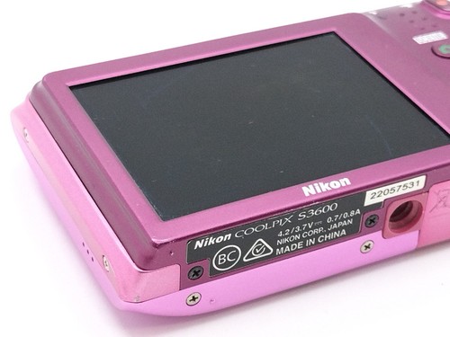 Nikon COOLPIX S3600 Pink 20.0MP 8x Zoom Compact Digital Camera from Japan - Picture 12 of 14