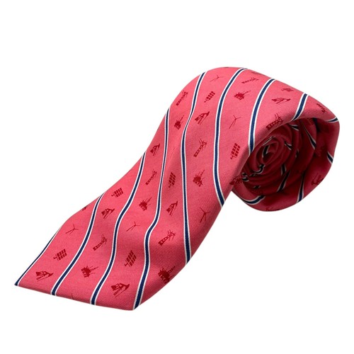 Corbata de cuello Vineyard Vines rosa azul a rayas 100 % seda longitud 58" ancho 3" nueva - Imagen 1 de 4