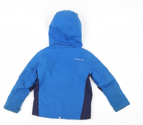 Dare 2b Boys Blue Ski Jacket Age 5-6 Hooded Insulated - Picture 2 of 12