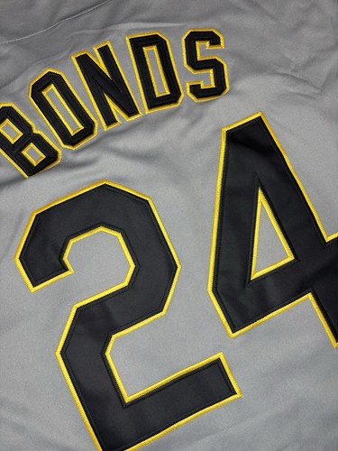 Barry Bonds 1992 Pittsburgh Pirates Grey Cooperstown Jersey w/ Patch Men’s Large - Picture 3 of 3