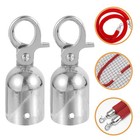  6 Pcs Rope End Caps Cord Stopper with Hook Locks Spring Toggles Stoppers