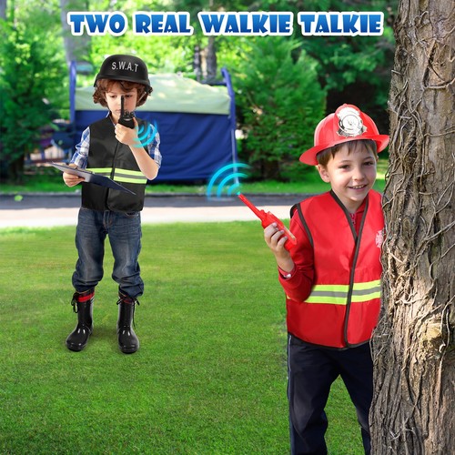 Boys Dress up Trunk Costumes Set,15pcs Pretend Role Play Set Fireman, Police,... - Picture 2 of 8