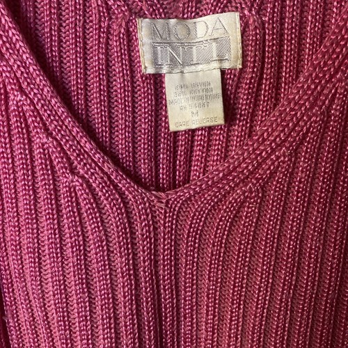 Vintage Victoria Secret Moda Intl Größe Medium rosa oder schwarz Strick-Tanktop - Bild 6 von 7