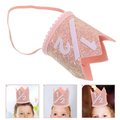Chapeau de couronne pour anniversaire enfants, chapeau de couronne en feutre, - Photo 1/4
