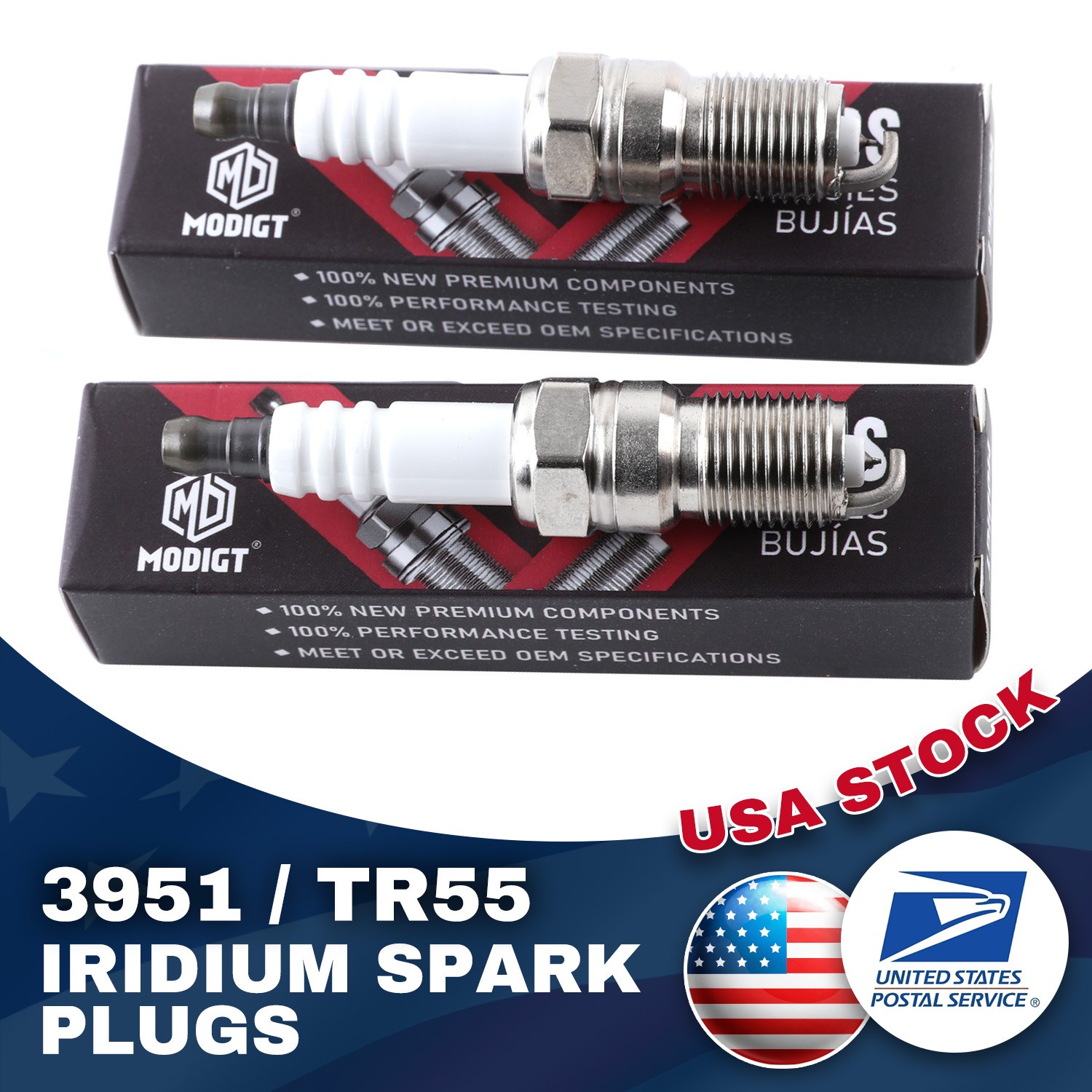 6x Fit for NGK 3951 TR55 Spark Plugs Iridium For Ford Chevrolet Cadillac Buick