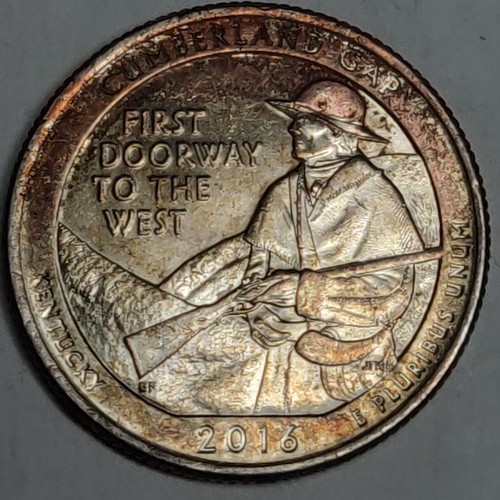 2016 P Mint Kentucky Statehood Quarter Cumberland Gap Partial Missing Clad Error - Picture 5 of 8