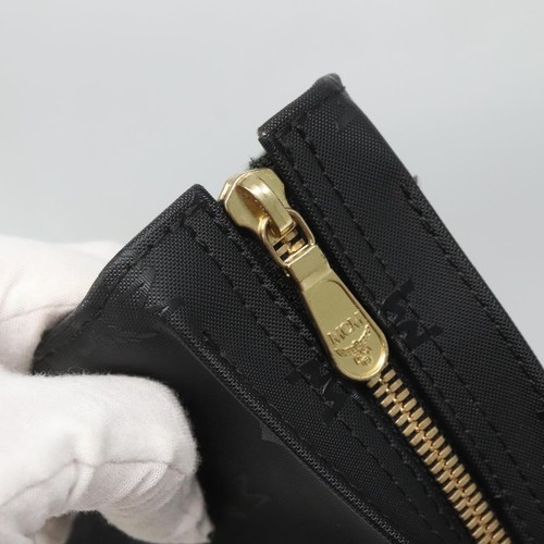 MCM Visetos Black Leather Shoulder Bag Authentic - Picture 10 of 21