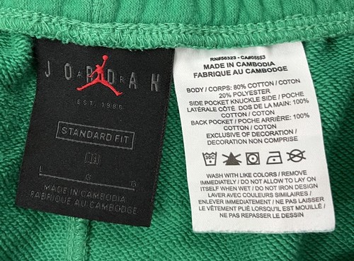 Air Jordan Jumpman Green Standard Fit Sweatshorts Mens Size Large - Picture 8 of 8