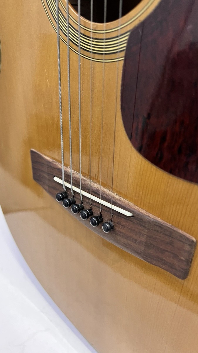 Vintage 1970s Yamaha Japan Red Label Fg-75 Acoustic Guitar for