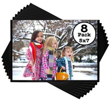 Iconikal 8Pack Magnetic Photo Sleeves for 5x7...