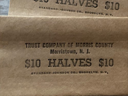 NOS Vintage Lot Of 38 Half Dollar Paper $10 HALVES Coin Wrappers USA - Picture 2 of 3