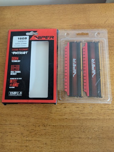 Patriot Viper 16GB DDR4 RAM Arbeitsspeicher Kit 2x 8GB 3200MHz CL16 1,35V