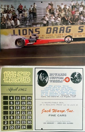 VRHTF NHRA VTG TOLLER BILDKALENDER 1965 VIELE SUPER COOLE FOTOS & INFO - Bild 4 von 5