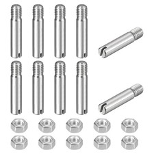 10Pcs Slotted Cylindrical Pin, M5 x 25mm 304 Stainless Steel Dowel with Nut