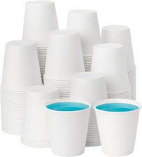 RACETOP 3oz Paper Cups 300 Pack Disposable Bathroom Mouthwash Party Cups