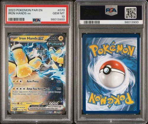 2023 Pokemon Scarlet Violet Paradox Rift IRON HANDS EX #070/182 PSA 10 GEM MINT