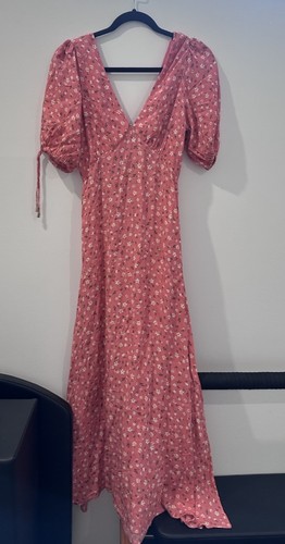 Kivari Sarita Tie Back Midi Dress Pink Floral 8 - Bild 6 von 9