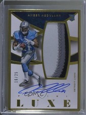 2015 Panini Luxe Rookie Memorabilia Gold Prime /25 Ameer Abdullah Auto RC