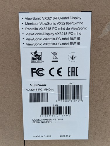 ViewSonic VX3218-PC-MHD 32" Curved Gaming Monitor (VS18453) 1920 x 1080 LED - Picture 12 of 12