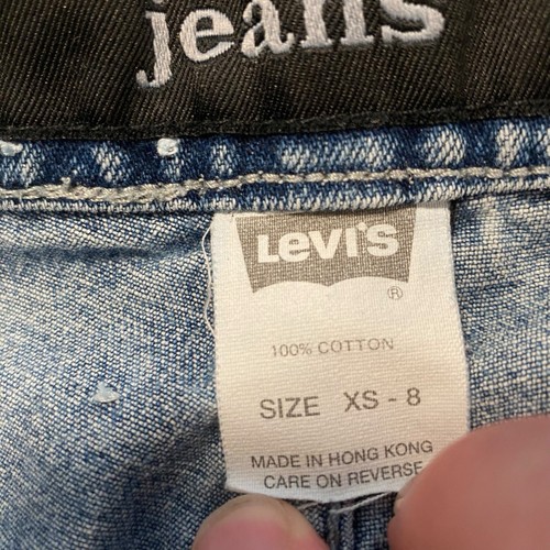 Vintage Kid’s Levi’s Silvertab Denim Blue Jean Shorts Jorts Utility Skate XS 8 - Picture 7 of 10
