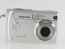 Digital Camera Compact Camera Traveler Slimline X5 Silver Digital 5.2MP