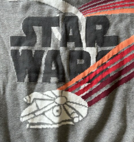 Gap Kids Boys Size Large Sweater Millennium Falcon Gray Pullover Star Wars - Picture 5 of 5