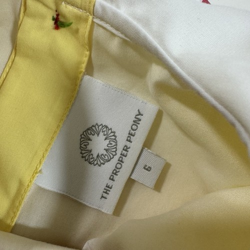 The Proper Peony Polly Pencil Dress Yellow Size 6 - Picture 5 of 5