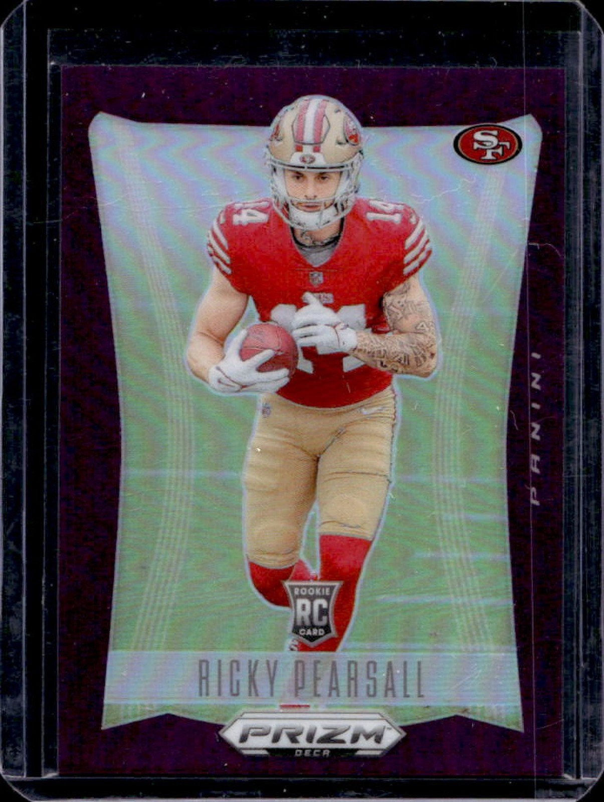 2024 Prizm Deca Ricky Pearsall RC Purple Rookie #25/99 49ers
