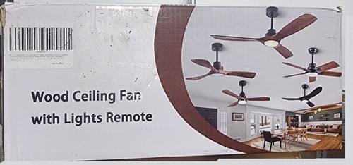 42”Ceiling Fans with Light and Remote Control, Lighted Wooden Ceiling Fan - Picture 2 of 3