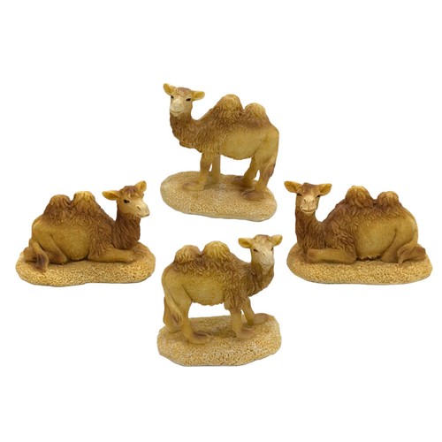 4 pezzi piccoli cartoni animati cammello ornamenti statuine cammello mini paesaggi decorazioni - Foto 1 di 12