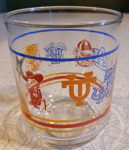 Vintage Krystal Rest. SEC College Logos 10oz Glass Tumbler Alabama LSU Ga..... - Picture 2 of 9