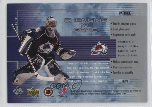 1999-00 Upper Deck Wayne Gretzky Hockey Changing the Game Patrick Roy #CG-10 HOF - Picture 2 of 4