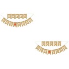 2 Stück FROHES NEUES JAHR Buchstaben Bunting Banner Schneeflocke Leinen