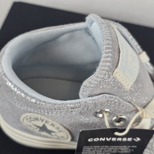 $80 Converse Madison Mid Sneaker 6.5 Winter Slay Metallic Silver Egret Sparkle - Picture 6 of 22
