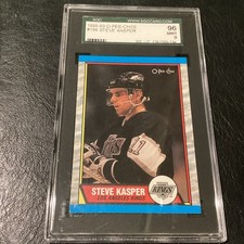 1989-90 O-Pee-Chee Hockey Steve Kasper SGC 9 MINT Card # 194 KINGS BOSTON BRUINS