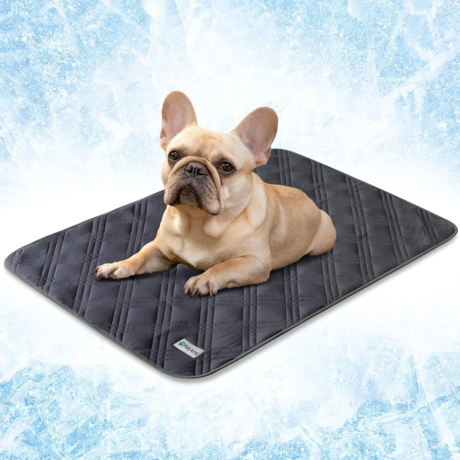 PetAmi Waterproof Cooling Mat for Dog, Premium Pet Medium (29x40), Grey
