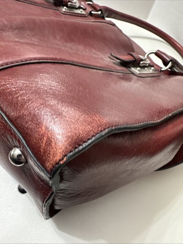 Maletín de cuero Wilson de colección para computadora portátil bolsa de transporte roja correa para el hombro - Imagen 15 de 24