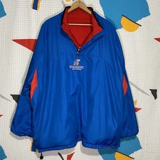 Vintage 90s Kansas Jayhawks Jacket Pro Player XL Reversible Pullover Y2K