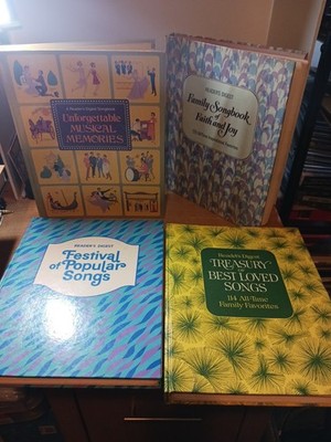 Lot Of 4 Vintage Readers Digest Songbooks 70s & 80s HC 