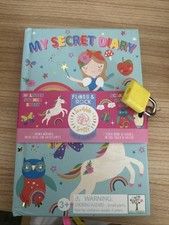 Childrens Lockable Secret Diary Scented Notebook Rainbow Gift Brand New
