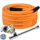 Aquilaplain 50 FT Truck Air Hose Tire Inflator with Glad Hand 3/8 in Hybrid T