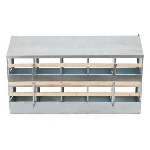 Brower 410B Galvanized Steel 10 Hole 50 Bird Poultry Nest Chicken Brooding Box - Picture 6 of 11