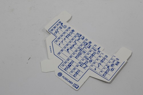 VW Golf 1K Mk5 Fuse Box Card New Genuine 1K0010307M - Picture 2 of 13