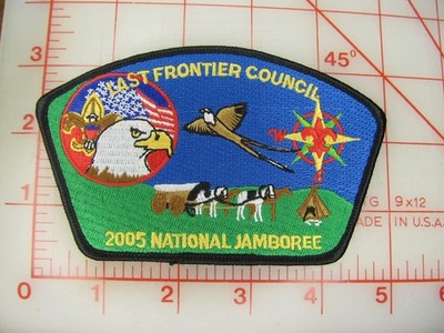 Last Frontier Council Jamboree JSP collectible 2005 black border patch (b14)