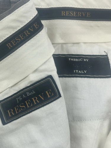 Jos A.Bank Reserve Dress Pants Man’s 36X31 Gray Italian Marzotto Wool Fabric - Picture 7 of 24