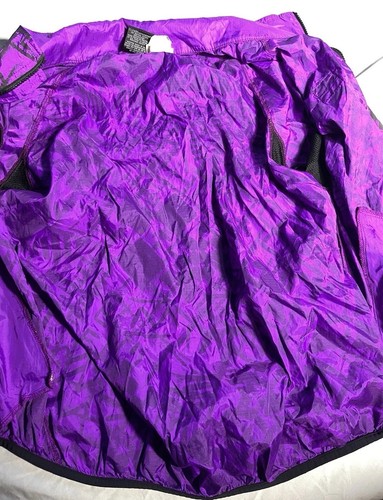 Vintage Illuminite Jacket Women’s Sz Medium Purple Black Zip Up Jacket - Picture 12 of 13