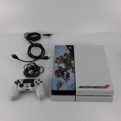 Sony PlayStation 4 PS4 Console White Bundle Custom Faceplate Controller Cables