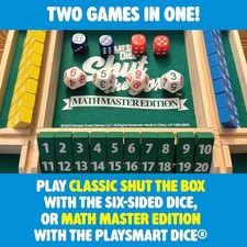 Wooden Shut the Box Dice Game for 2-4 Players, Math Fun for All Ages