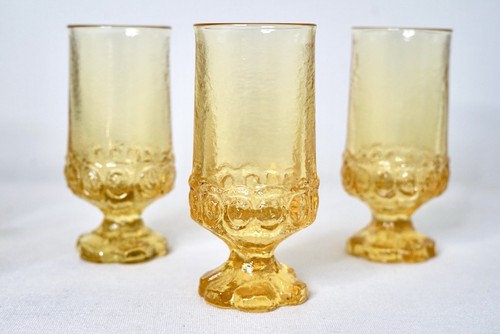 VTG 70s Franciscan Tiffin Madeira Cornsilk Yellow Footed Goblets 6.5”, Set Of 6 - Picture 7 of 14